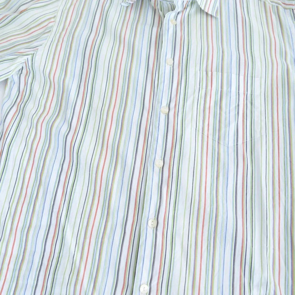 Dolce And Gabbana White And Blue Stripe Button Down Dress Shirt Size  16/41 - Picture 6 of 10